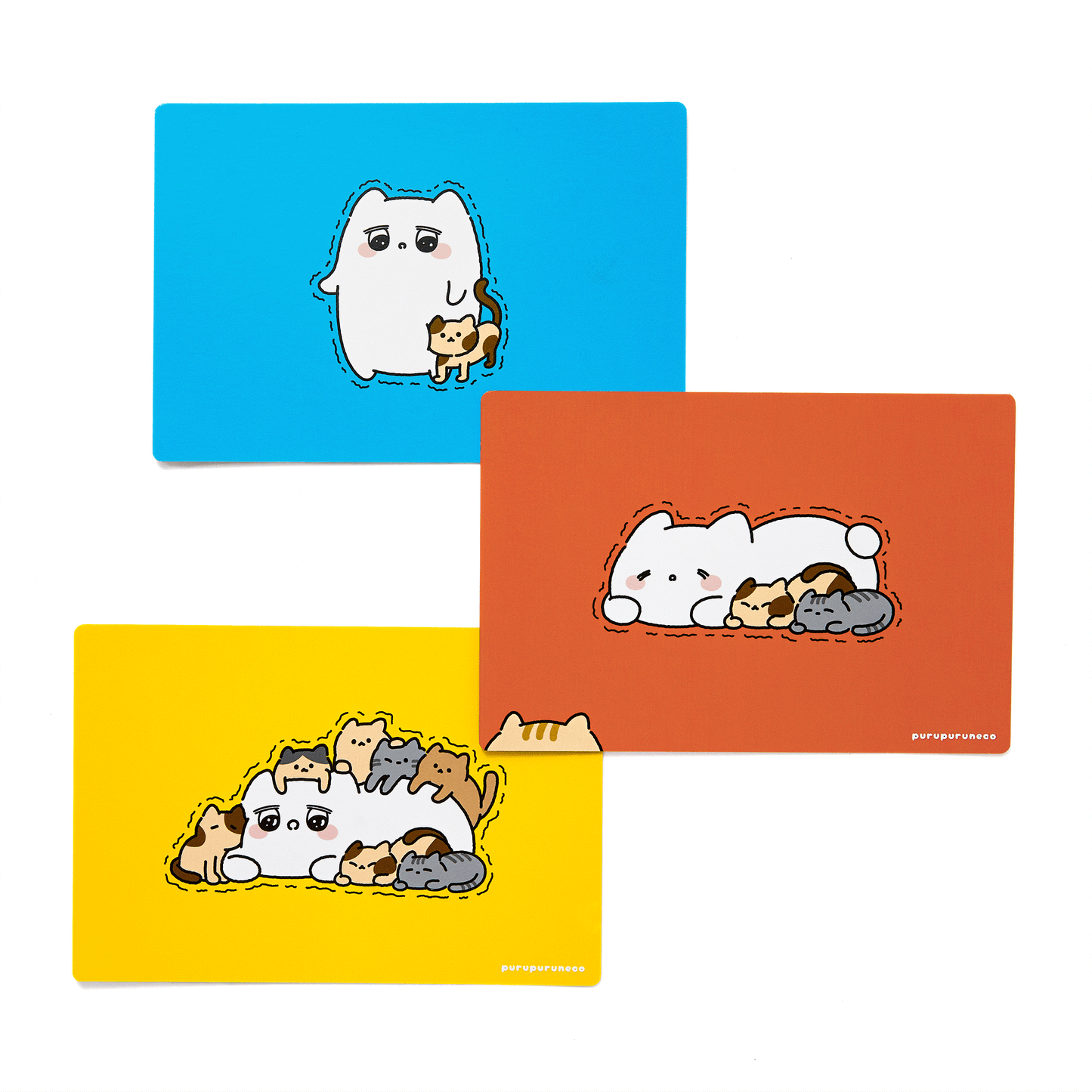 じわじわ増える猫ポストカード（3枚セット）