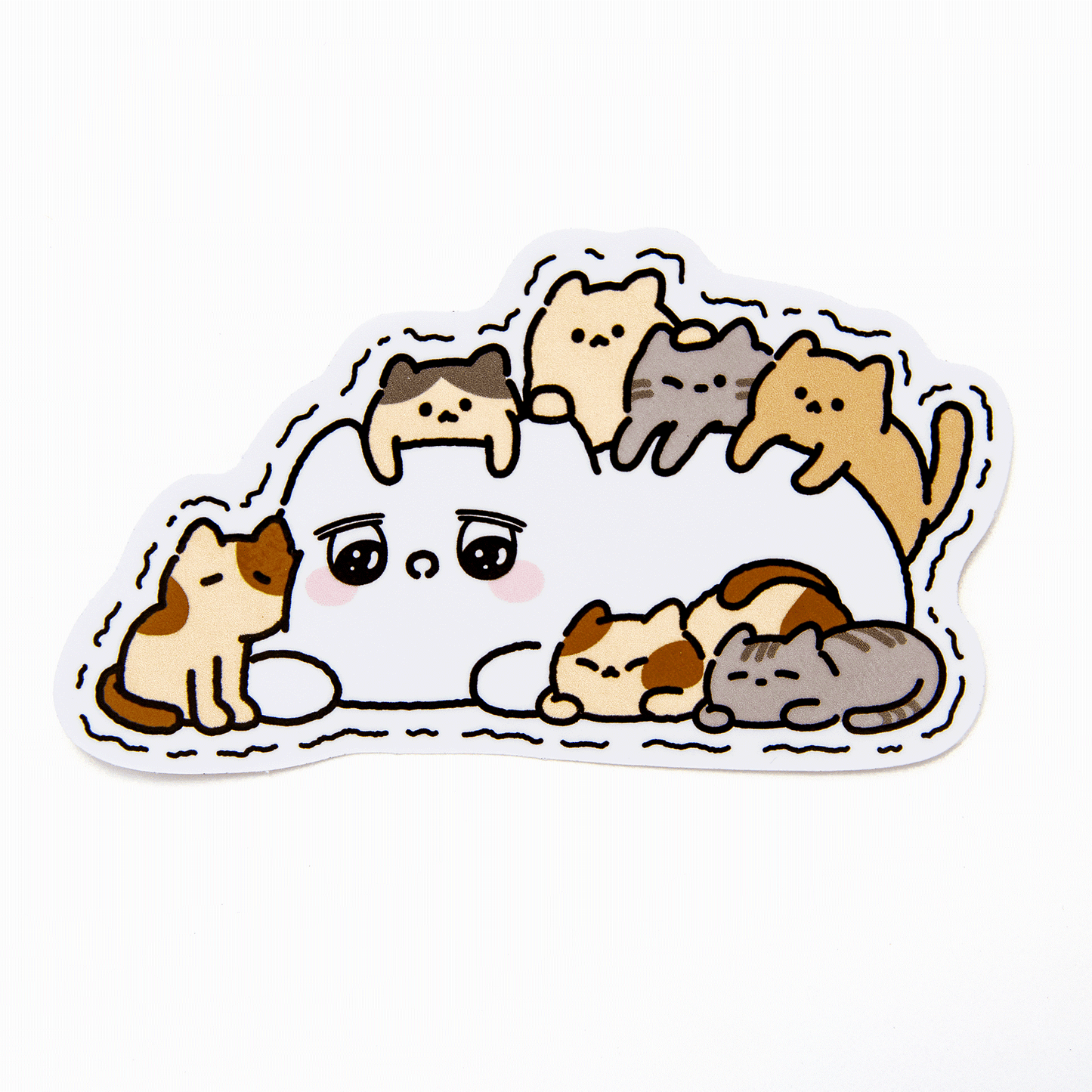 ぷるねコ猫まみれステッカー